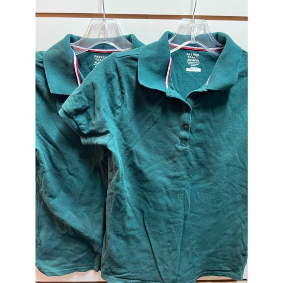 Two Kids Green Collared Uniform Shirt Size XL - Picture 2 of 7